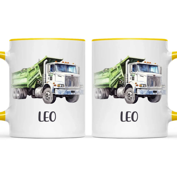 Dump Truck Delight - Personalised Kids Mug