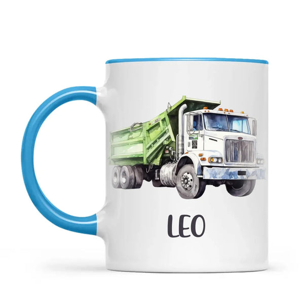 Dump Truck Delight - Personalised Kids Mug