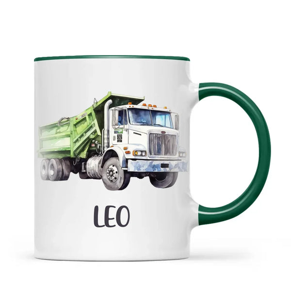 Dump Truck Delight - Personalised Kids Mug