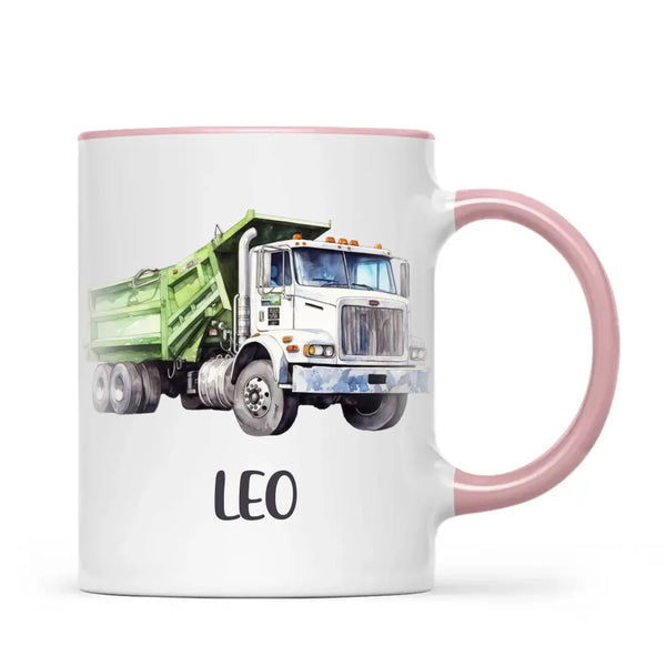 Dump Truck Delight - Personalised Kids Mug