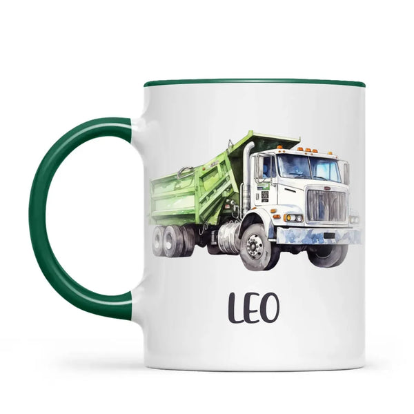 Dump Truck Delight - Personalised Kids Mug