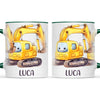 Happy Little Digger - Personalised Kids Mug