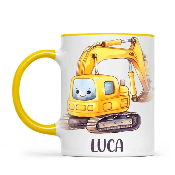 Happy Little Digger - Personalised Kids Mug