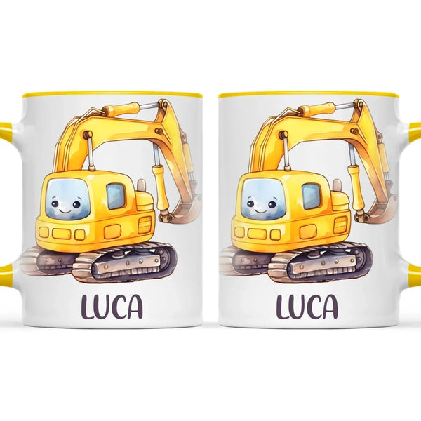 Happy Little Digger - Personalised Kids Mug