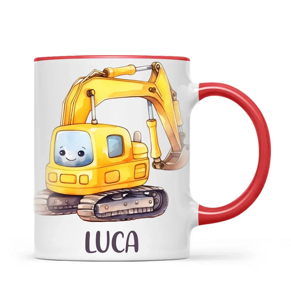 Happy Little Digger - Personalised Kids Mug