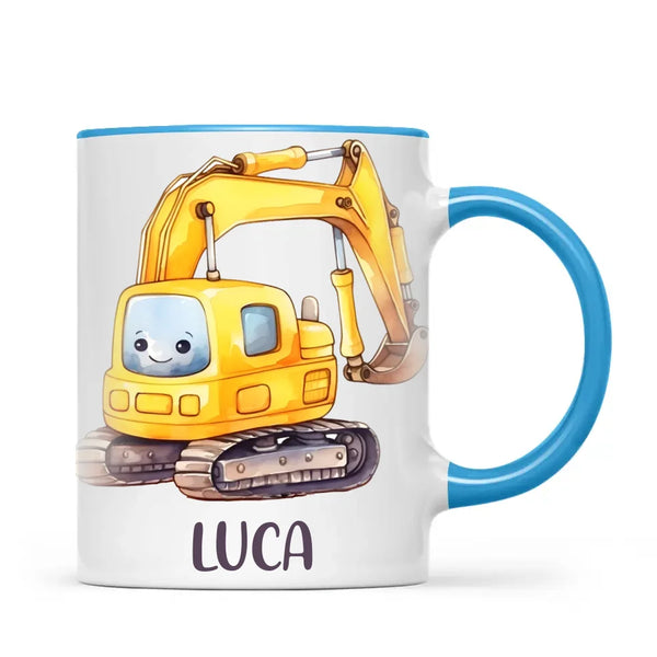 Happy Little Digger - Personalised Kids Mug