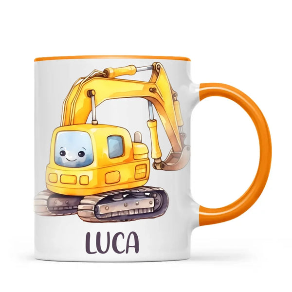 Happy Little Digger - Personalised Kids Mug