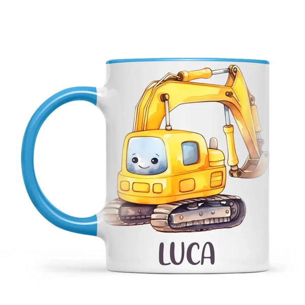 Happy Little Digger - Personalised Kids Mug