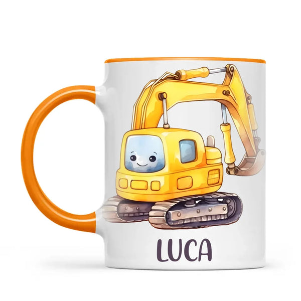 Happy Little Digger - Personalised Kids Mug