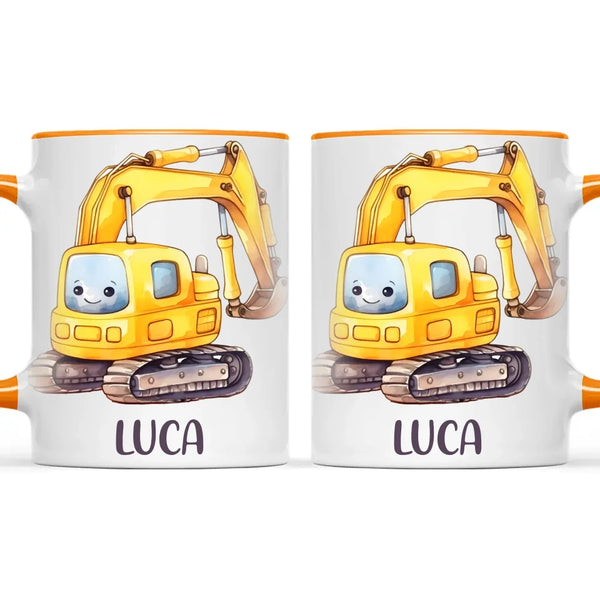 Happy Little Digger - Personalised Kids Mug