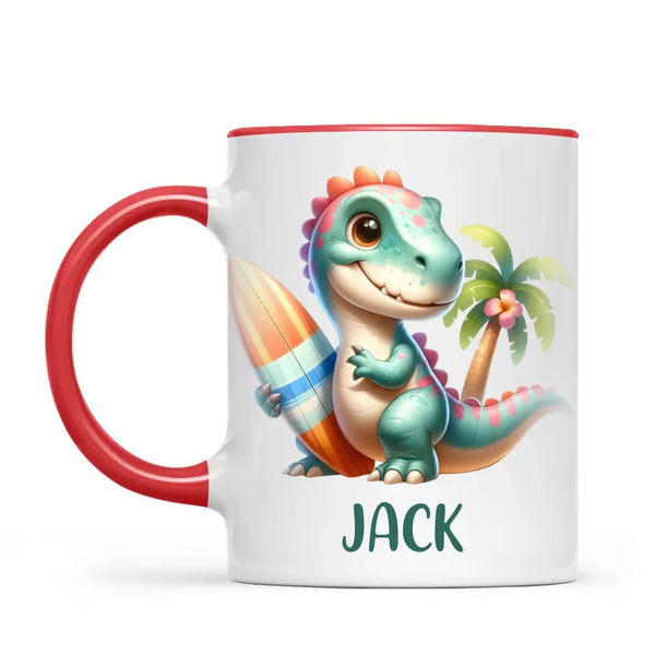 Wave Rider Dino - Personalised Kids Mug