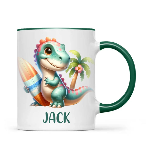 Wave Rider Dino - Personalised Kids Mug