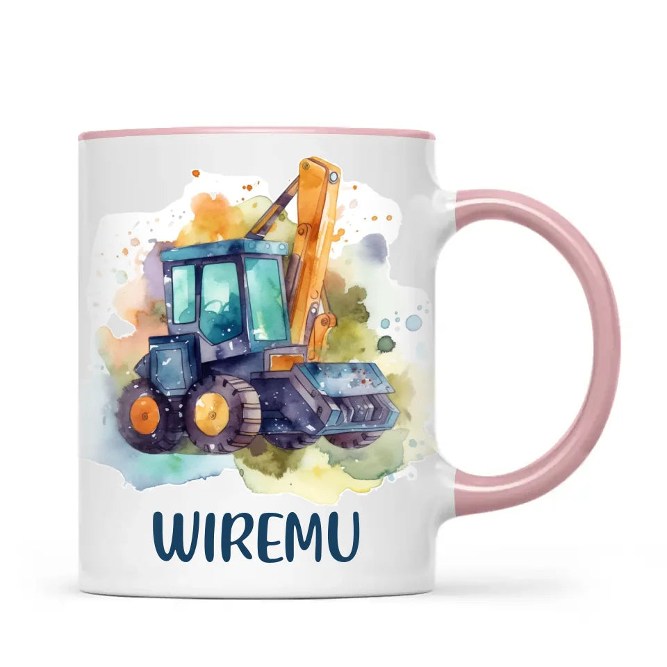 Splashy Digger Fun - Personalised Kids Mug