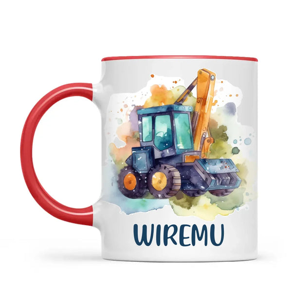 Splashy Digger Fun - Personalised Kids Mug