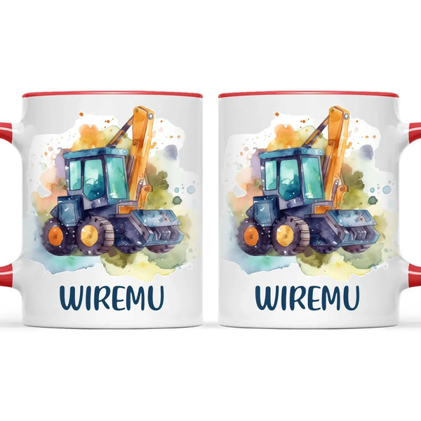 Splashy Digger Fun - Personalised Kids Mug