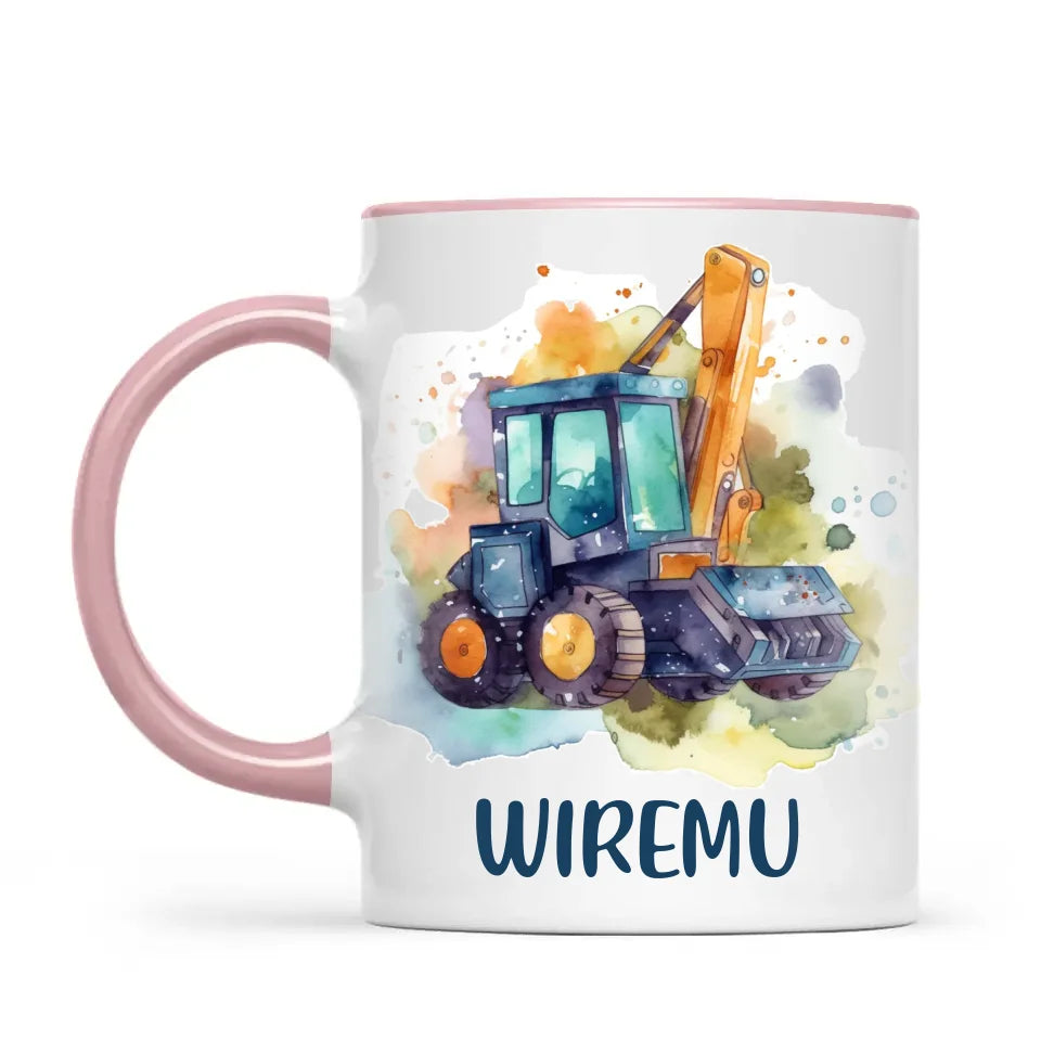 Splashy Digger Fun - Personalised Kids Mug