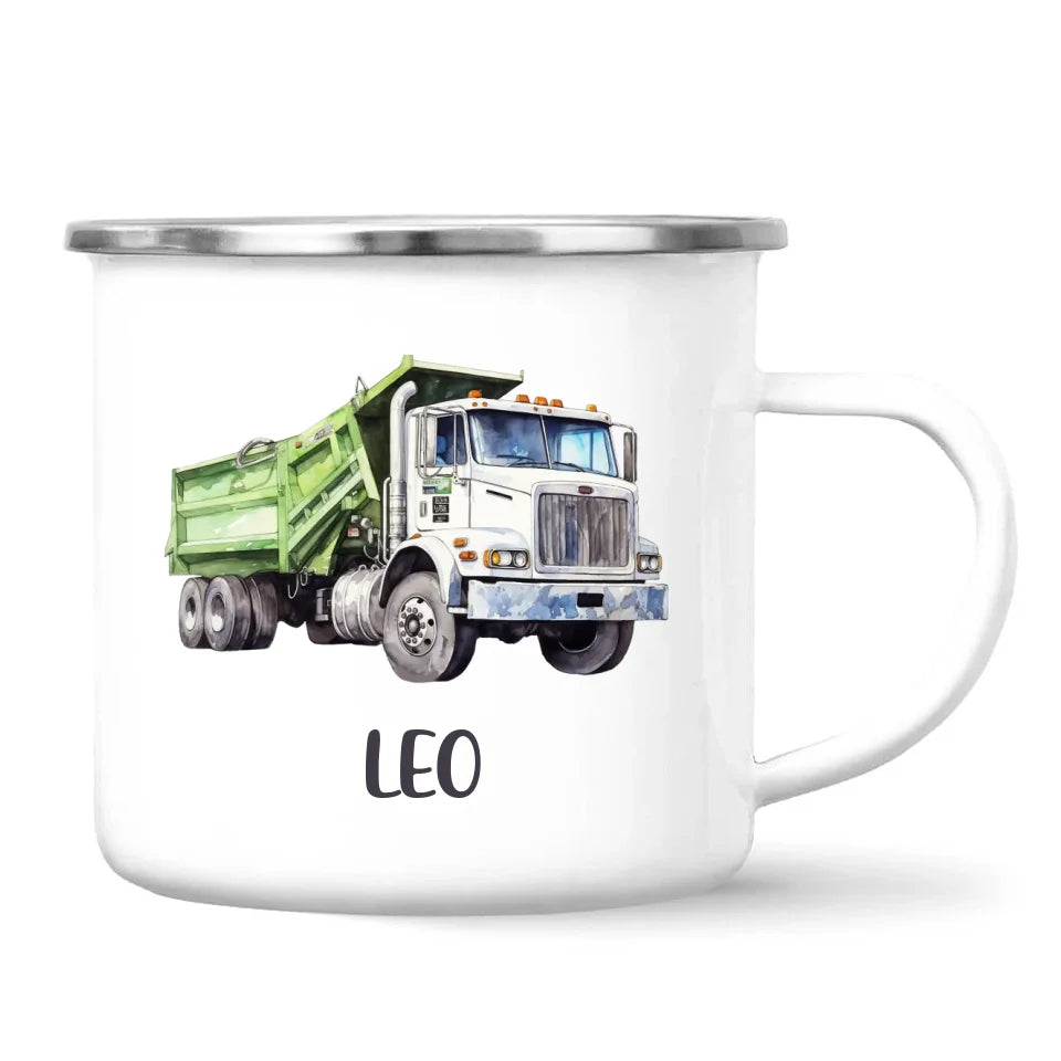 Dump Truck Delight - Personalised Kids Mug