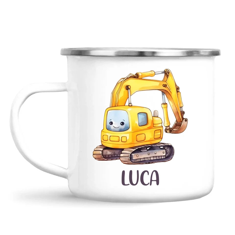 Happy Little Digger - Personalised Kids Mug