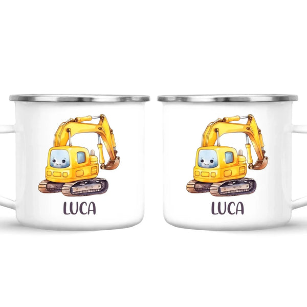 Happy Little Digger - Personalised Kids Mug