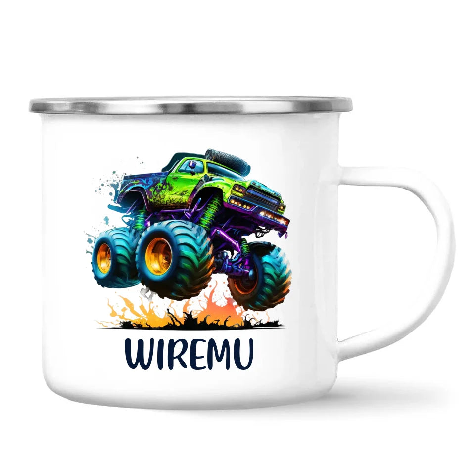 Neon Fury Truck - Personalised Kids Mug