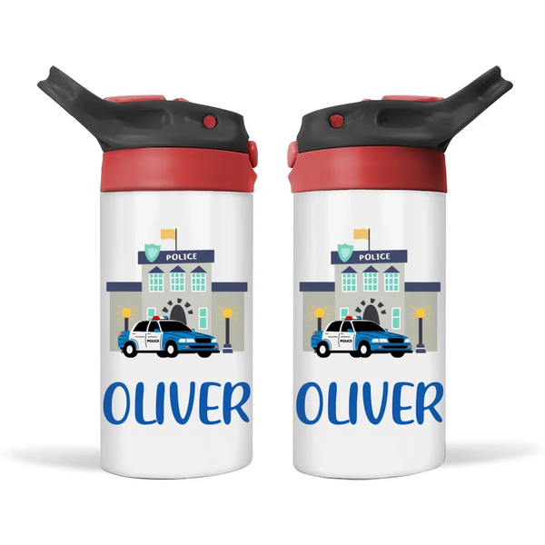 Police Heroes-Personalised Sippy Bottle