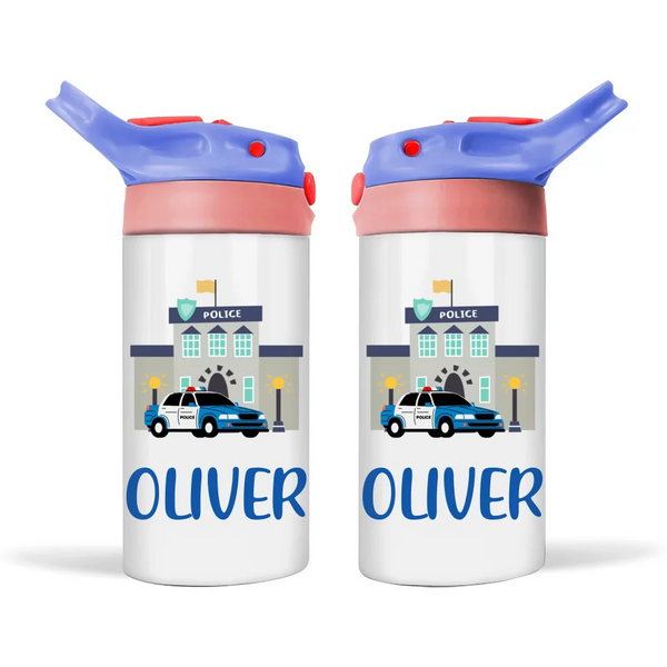 Police Heroes-Personalised Sippy Bottle