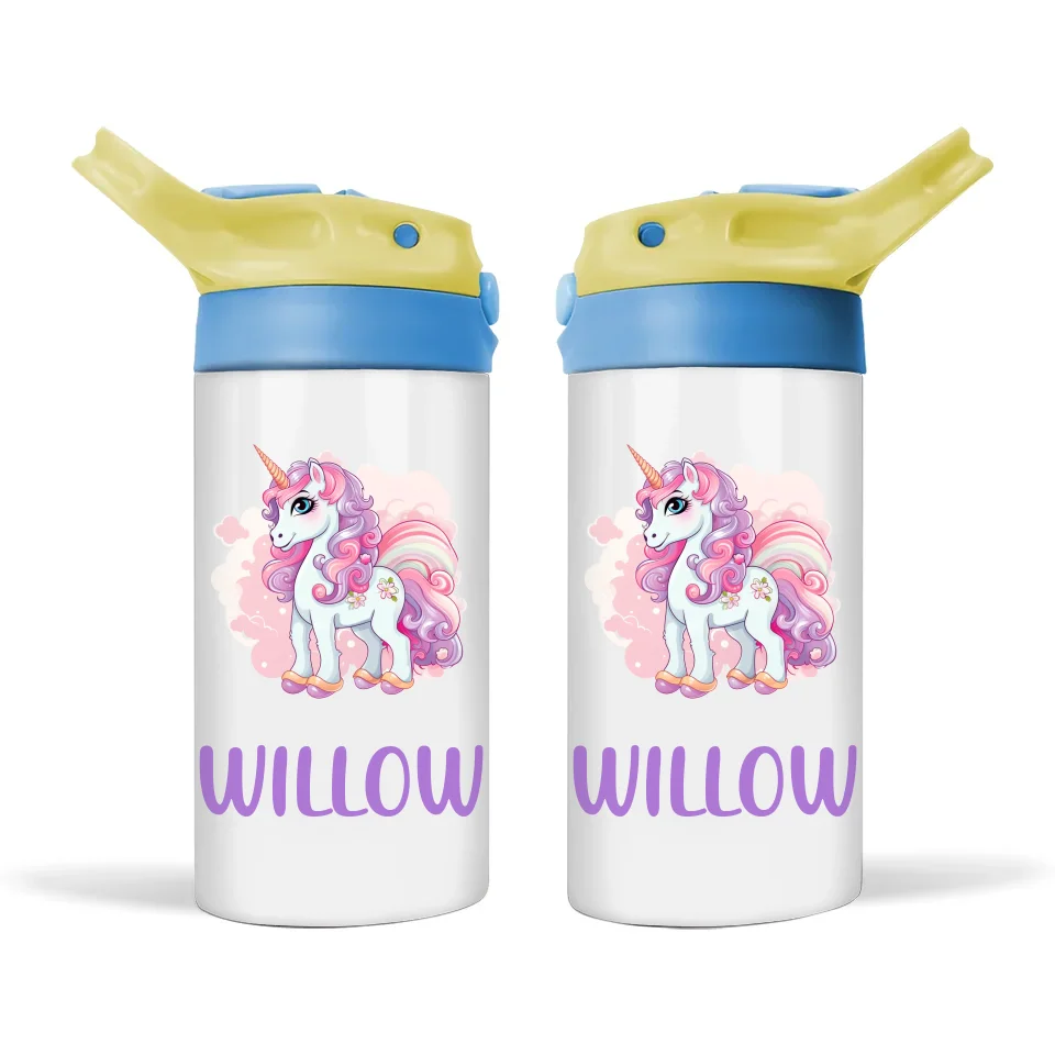 Whimsical Unicorn - Personalised Sippy Bottle