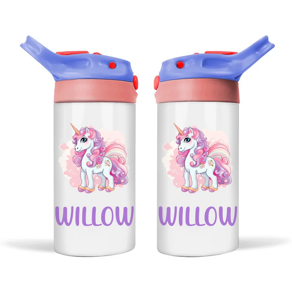 Whimsical Unicorn - Personalised Sippy Bottle