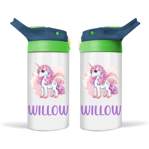 Whimsical Unicorn - Personalised Sippy Bottle