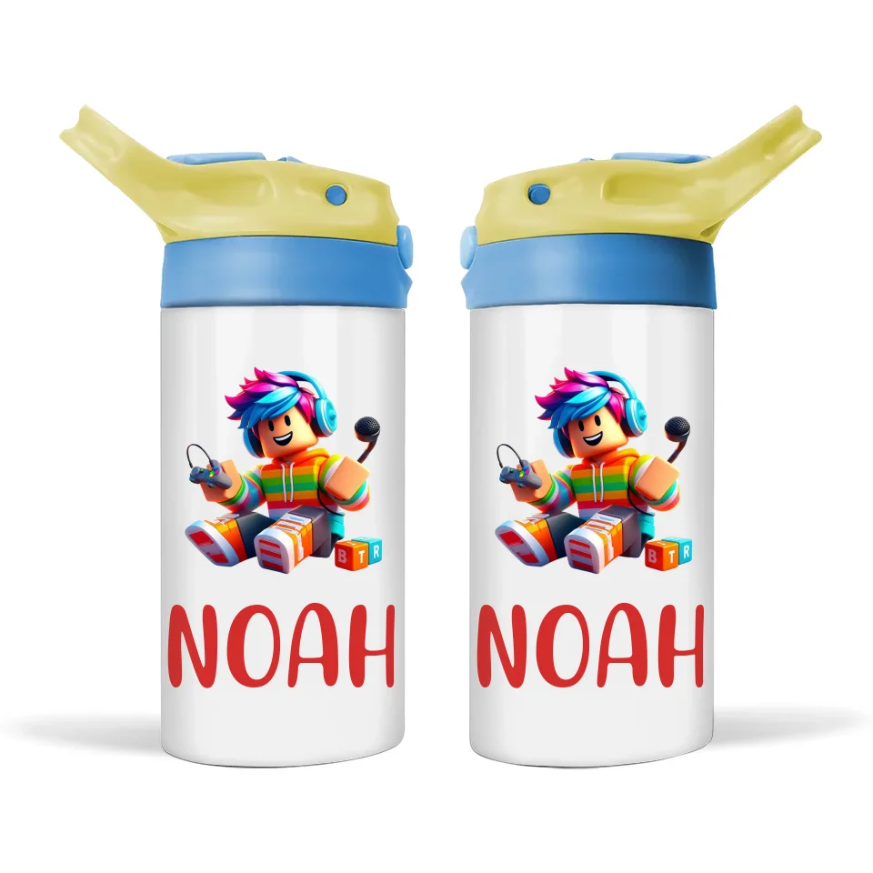 Cool Gamer Boy-Personalised Sippy Bottle