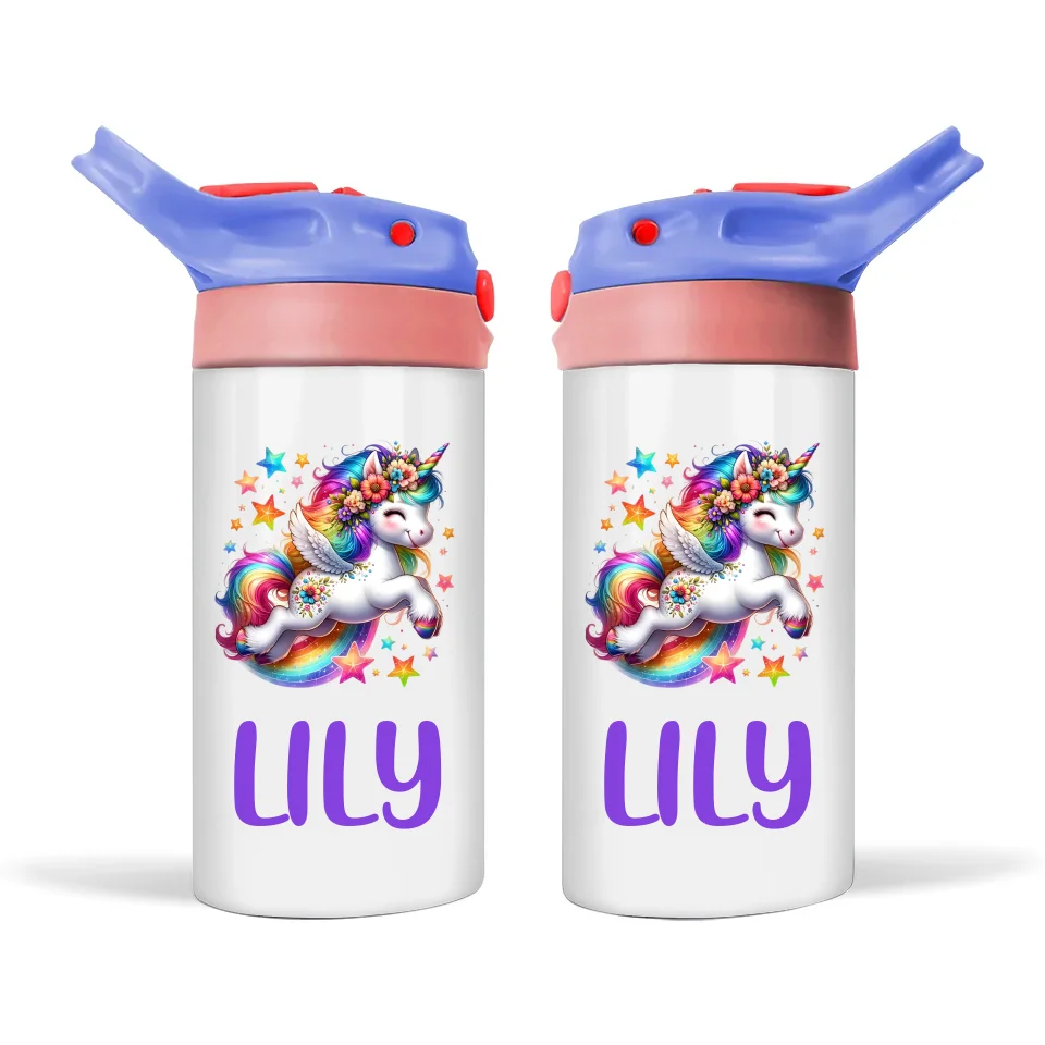 Stellar Unicorn - Personalised Sippy Bottle