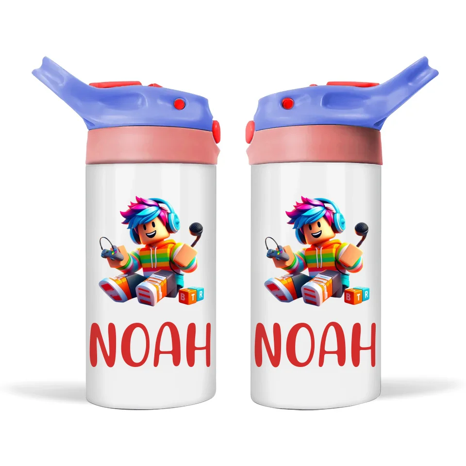 Cool Gamer Boy-Personalised Sippy Bottle