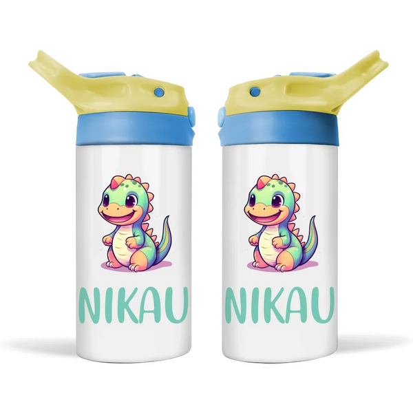 Smiling Dino - Personalised Sippy Bottle