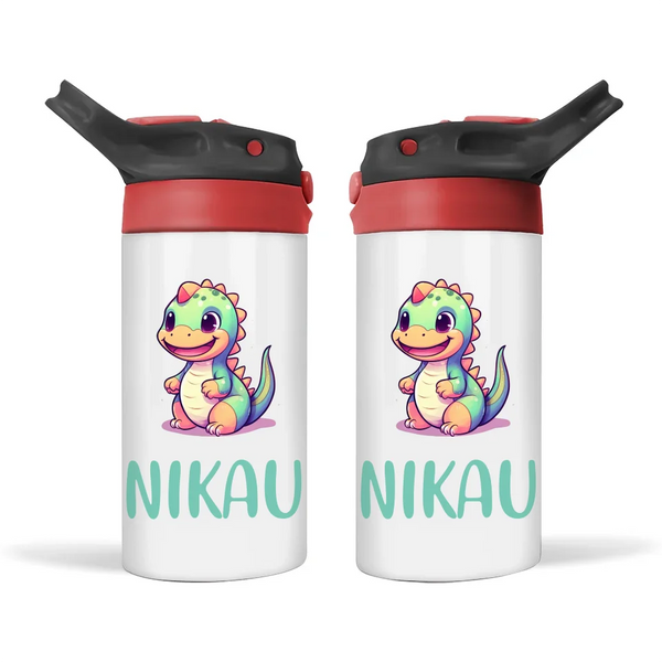 Smiling Dino - Personalised Sippy Bottle