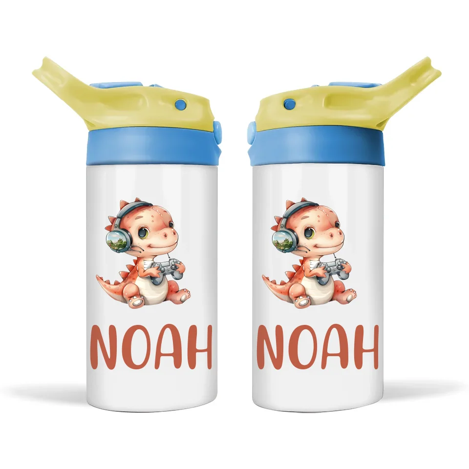 DinoByte Gamer - Personalised Sippy Bottle