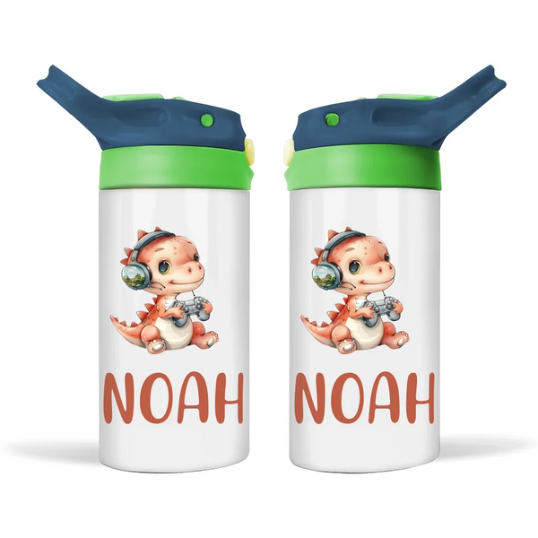 DinoByte Gamer - Personalised Sippy Bottle