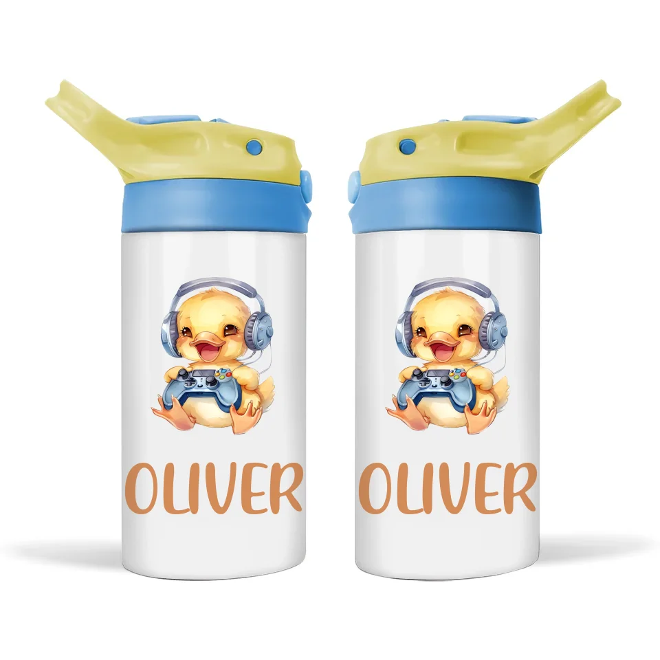 Duckling Dynamo Gamer - Personalised Sippy Bottle