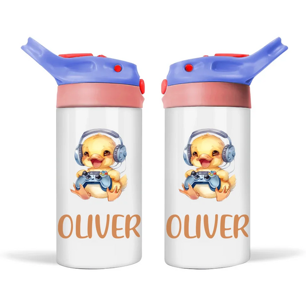 Duckling Dynamo Gamer - Personalised Sippy Bottle