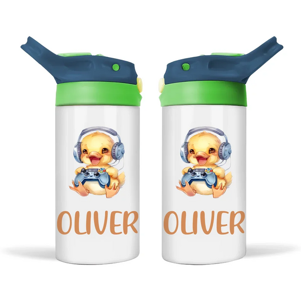 Duckling Dynamo Gamer - Personalised Sippy Bottle