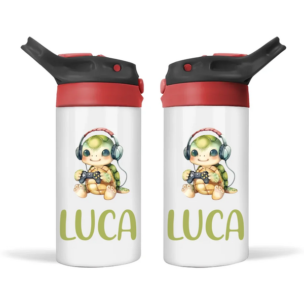 TurtleTrek Gamer - Personalised Sippy Bottle