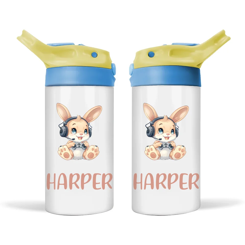 Gamer Bunny Funzone - Personalised Sippy Bottle