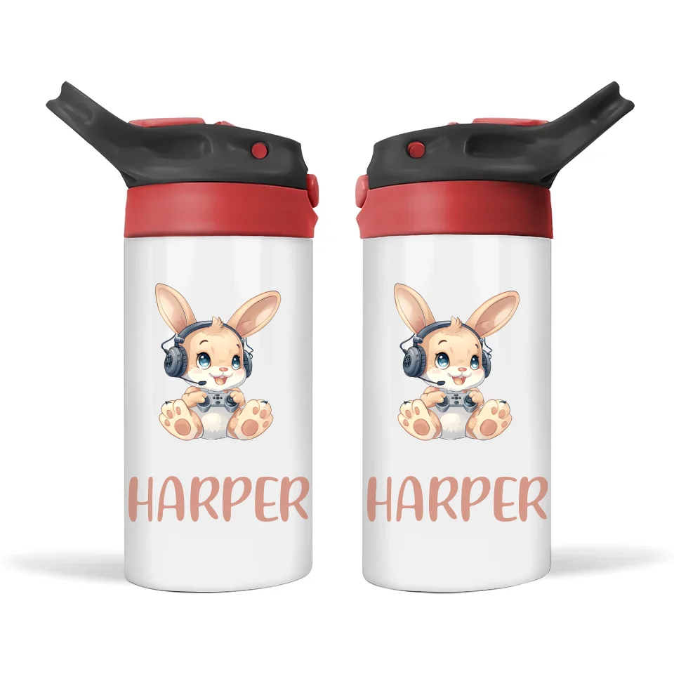 Gamer Bunny Funzone - Personalised Sippy Bottle