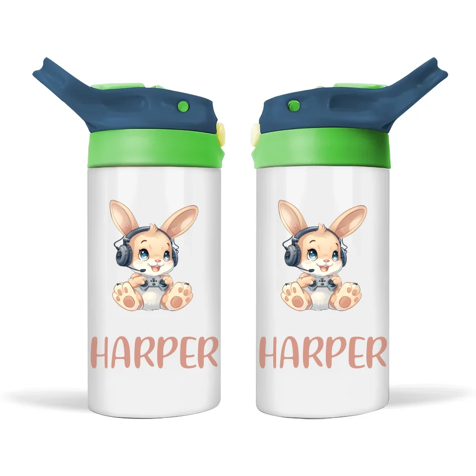 Gamer Bunny Funzone - Personalised Sippy Bottle