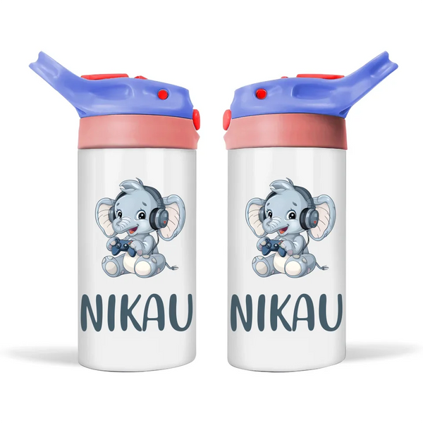 Bunny Joy Gamer - Personalised Sippy Bottle