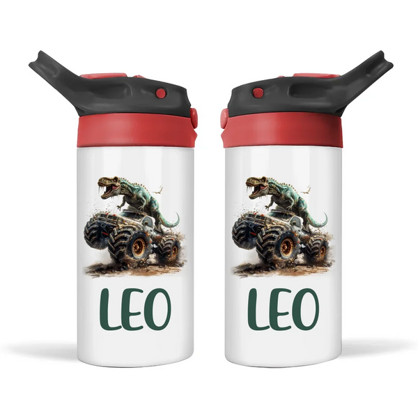 Dino Monster Truck - Personalised Sippy Bottle