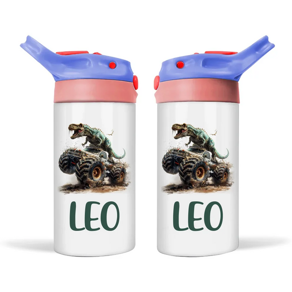 Dino Monster Truck - Personalised Sippy Bottle