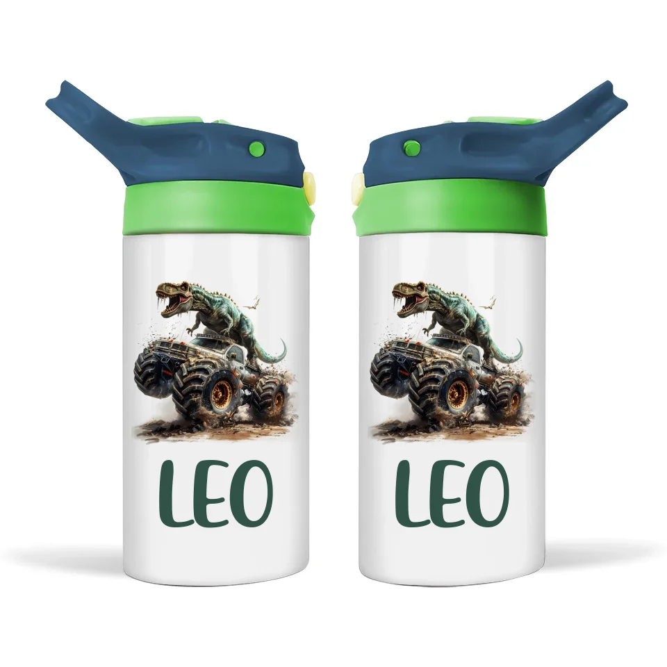 Dino Monster Truck - Personalised Sippy Bottle