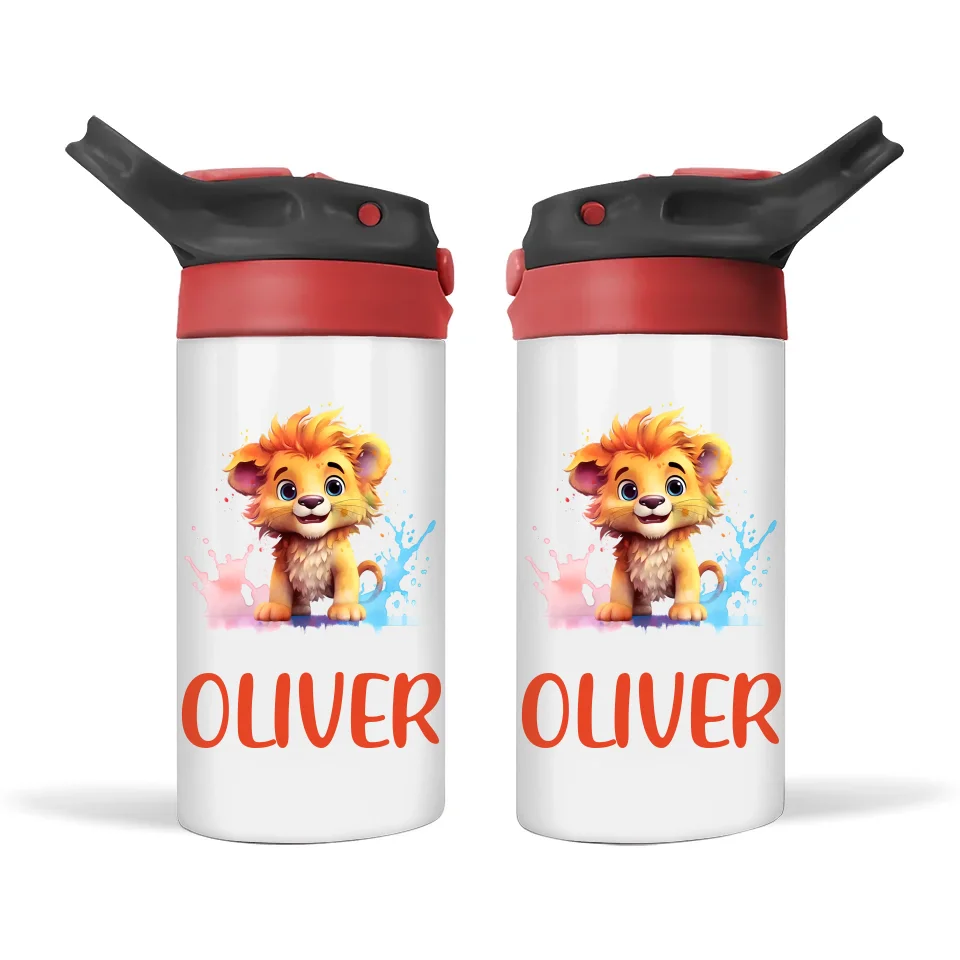 Lion King of the Jungle - Personalised Sippy Bottle