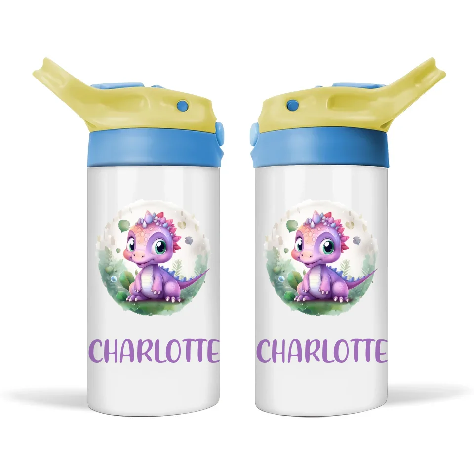 Dino Darling Blooms - Personalised Sippy Bottle