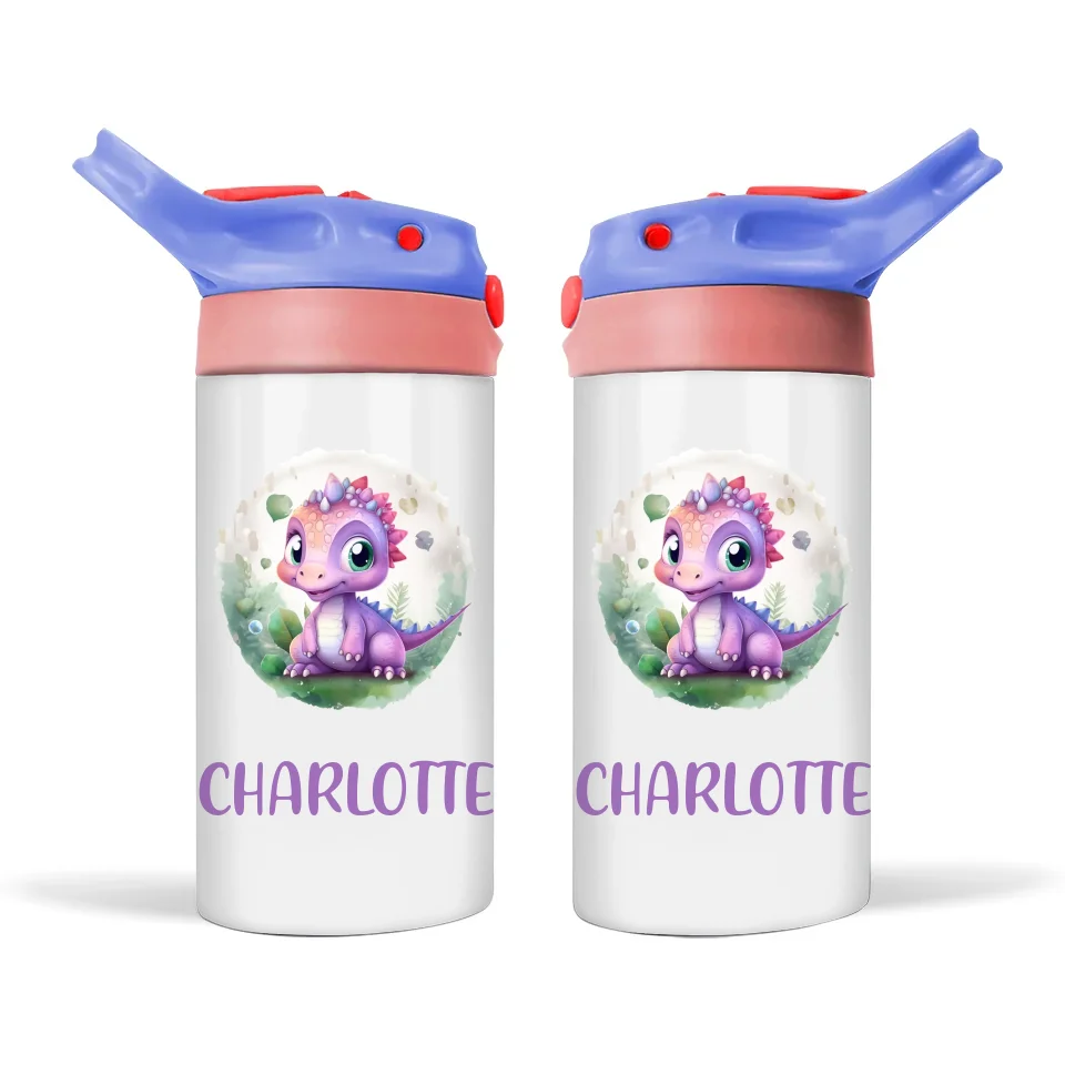 Dino Darling Blooms - Personalised Sippy Bottle